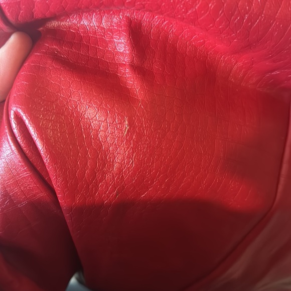 QVC Susan Graver Faux Leather Jacket Red - Picture 5 of 7